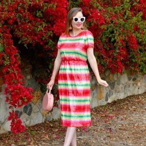 J Crew Pink Sequin Striped Dress